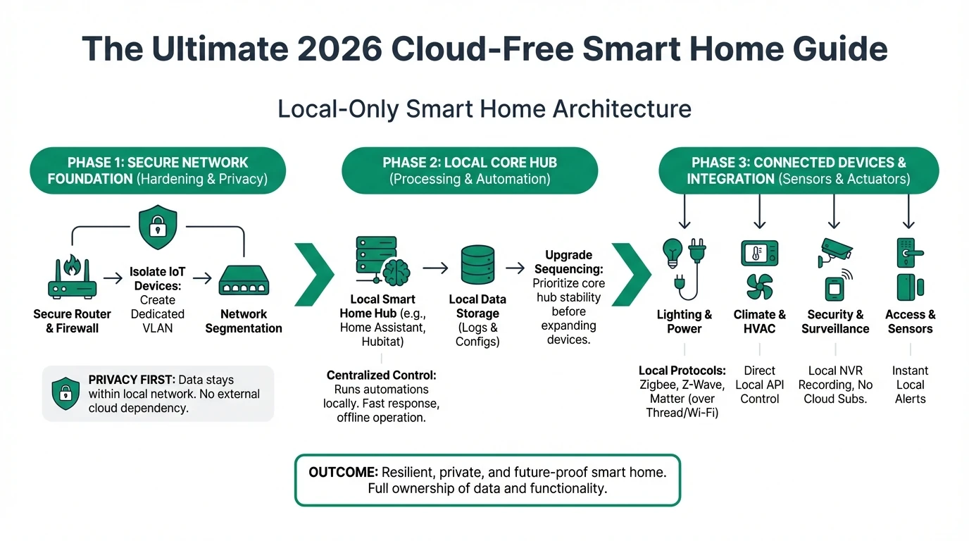Comparison of Philips Hue Bridge versus Conbee II USB Zigbee stick connected to Home Assistant for local smart lighting privacy, Zigbee mesh ownership, and optional Hue cloud dependency in 2026.